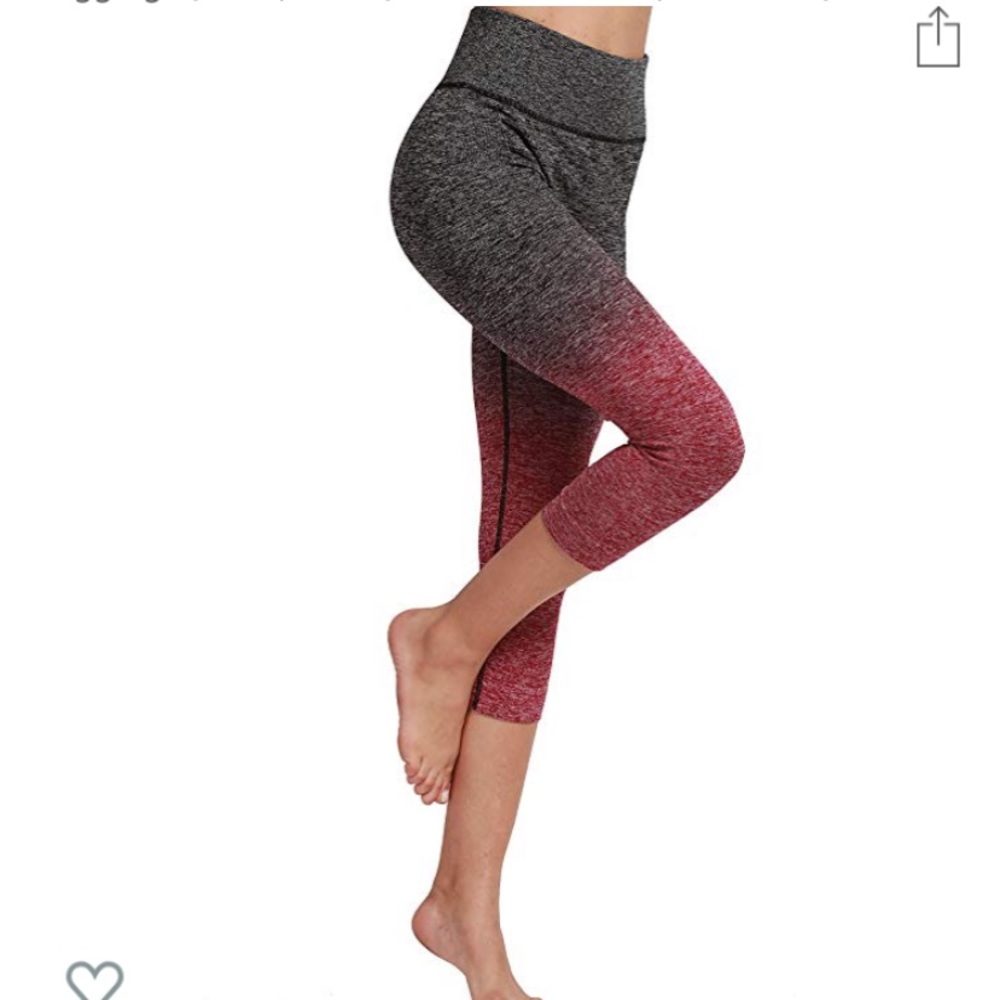 Grey red ombré capris size S/M